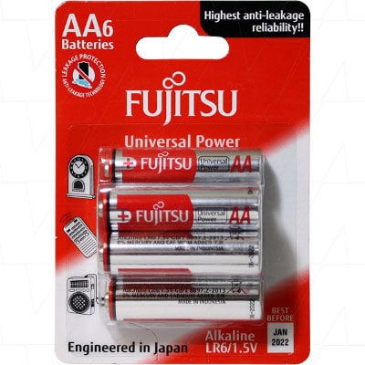 Load image into Gallery viewer, Fujitsu Alkaline Batteries AA6 LR6 1.5V 40 Packs - Wholesale
