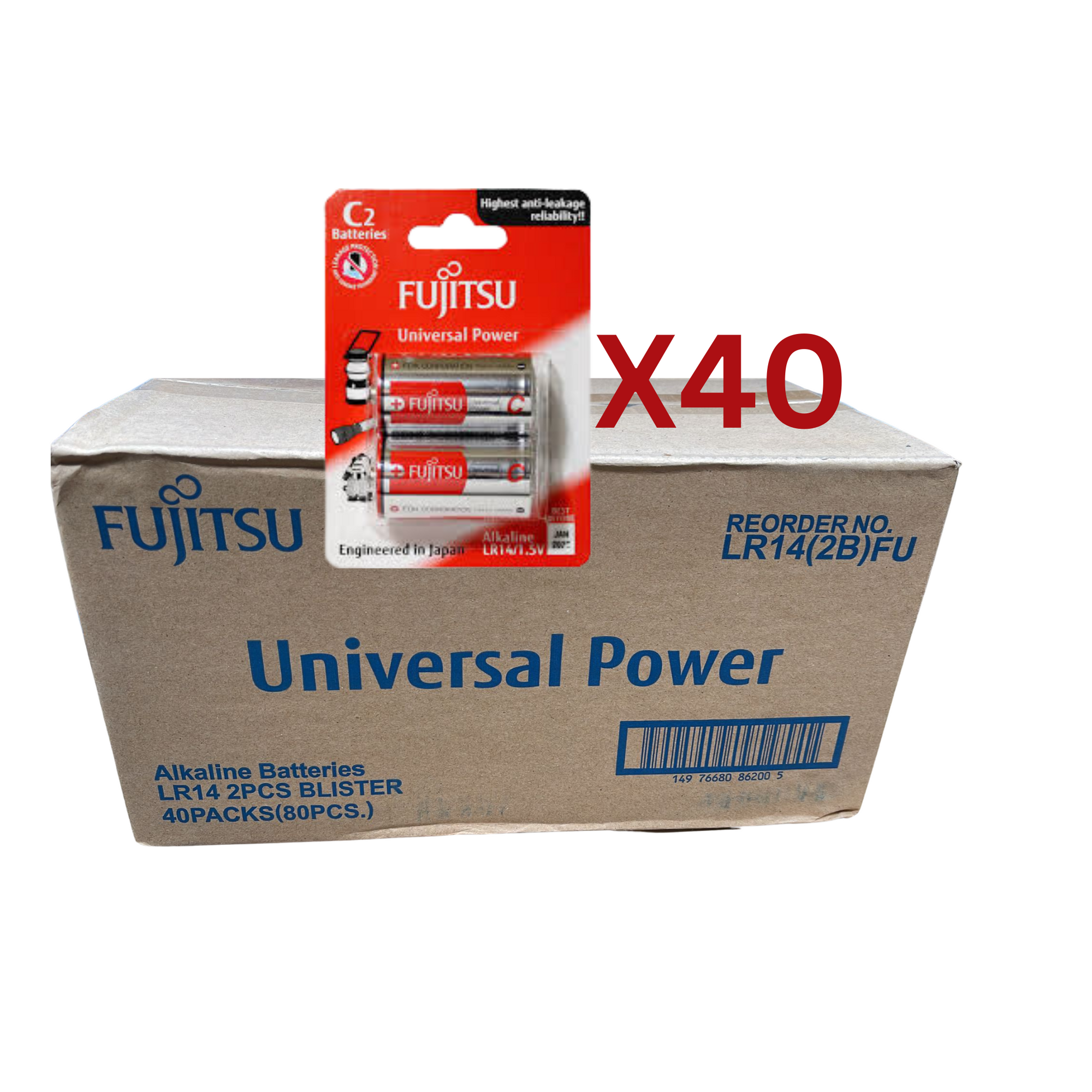 Fujitsu Alkaline Universal C2 LR14(2B)FU - Wholesale