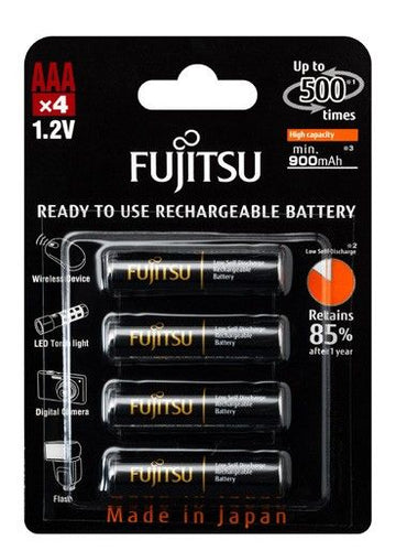 Load image into Gallery viewer, fujitsu ⁠AAA4 Rechargeable Batteries - Black
