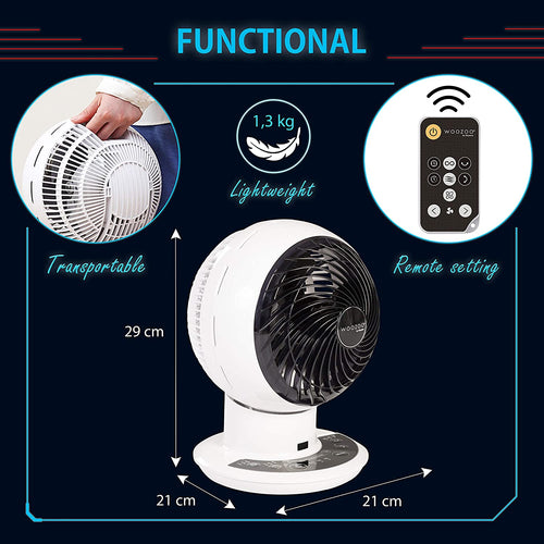 Load image into Gallery viewer, Woozoo PCF-SDC15T - Silent, Oscillating and Ultra-Powerful Fan with DC Jet Motor and Remote Control, For area 43m²
